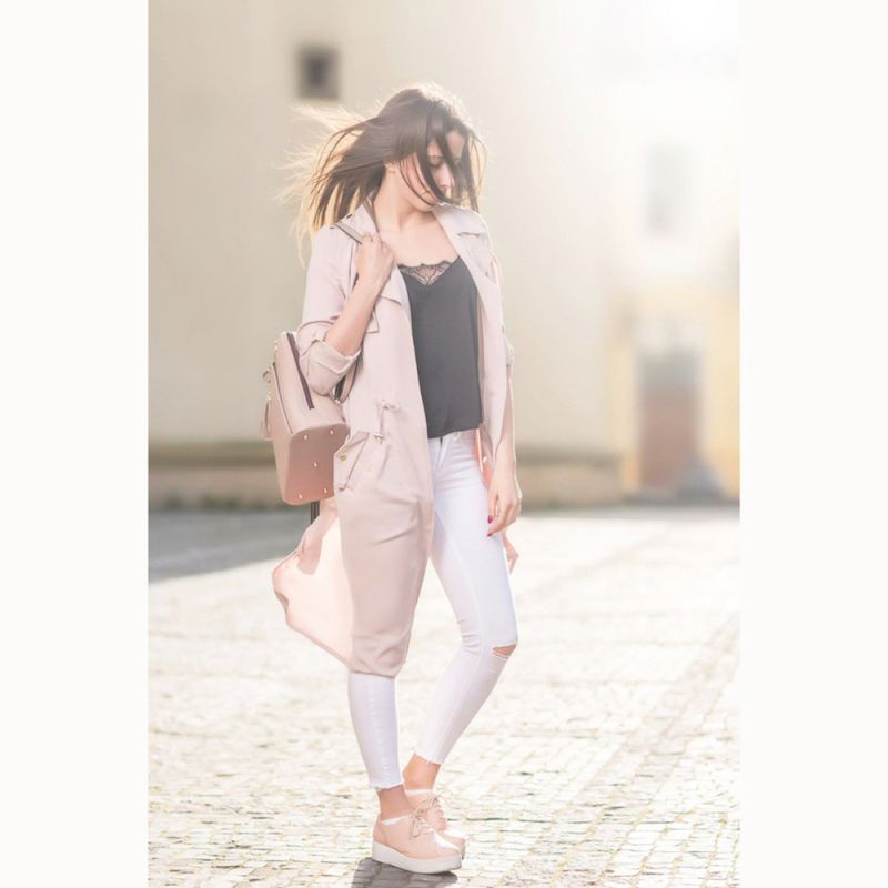 Luxusný kožený ruksak z pravej hovädzej kože so strapcami v ružovej farbe