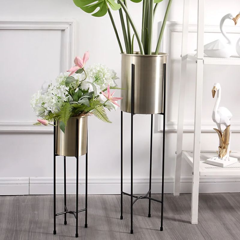 Kvetináč, čierna-zlatá