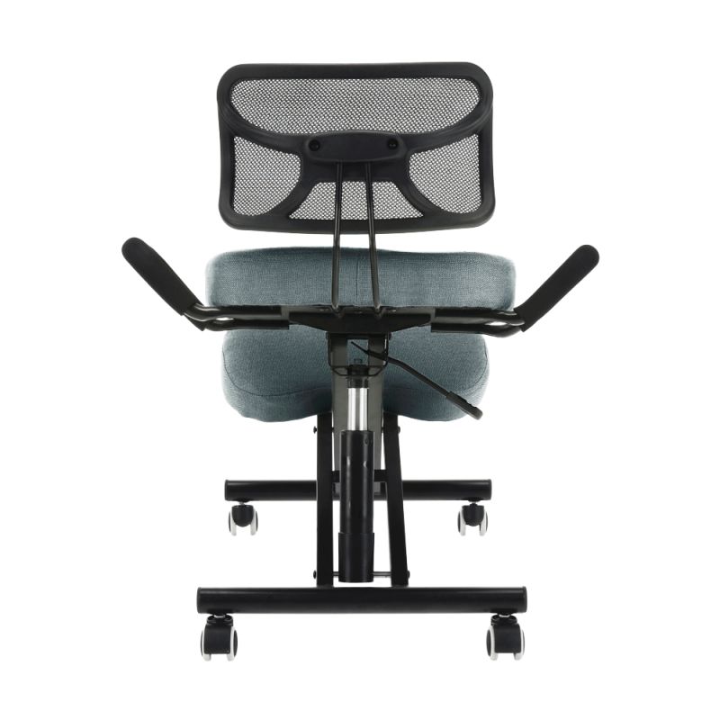 Ergonomický kľakosed s operadlom, sivá-čierna