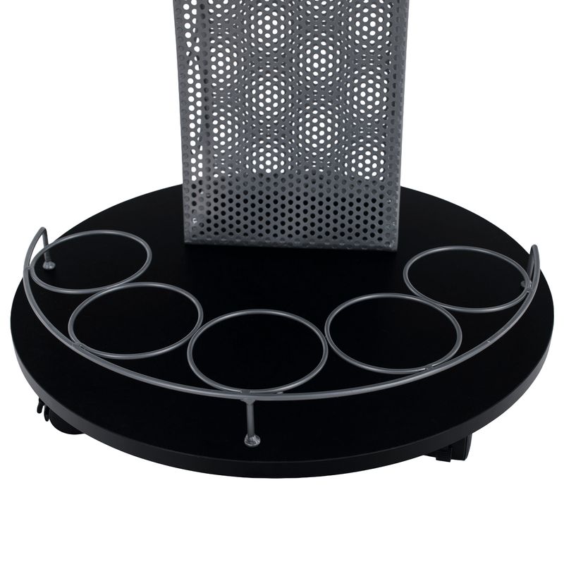 Servírovací vozík, kov+čierna