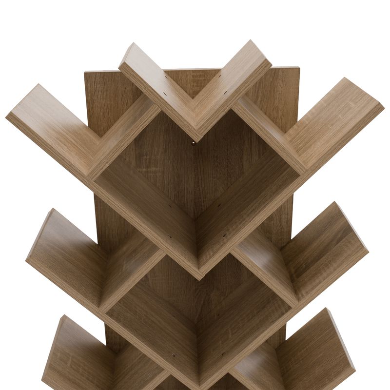 Štýlový regál, hnedosivý dub