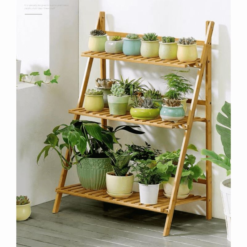 Skladací regál, bambus, TYP 1