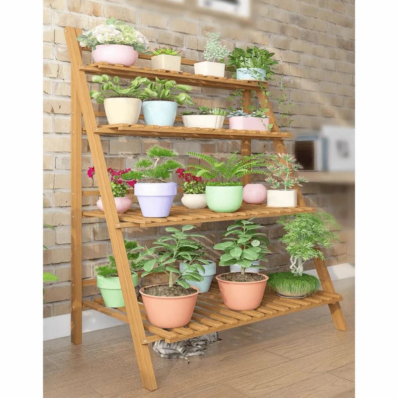 Skladací regál, bambus, TYP 2