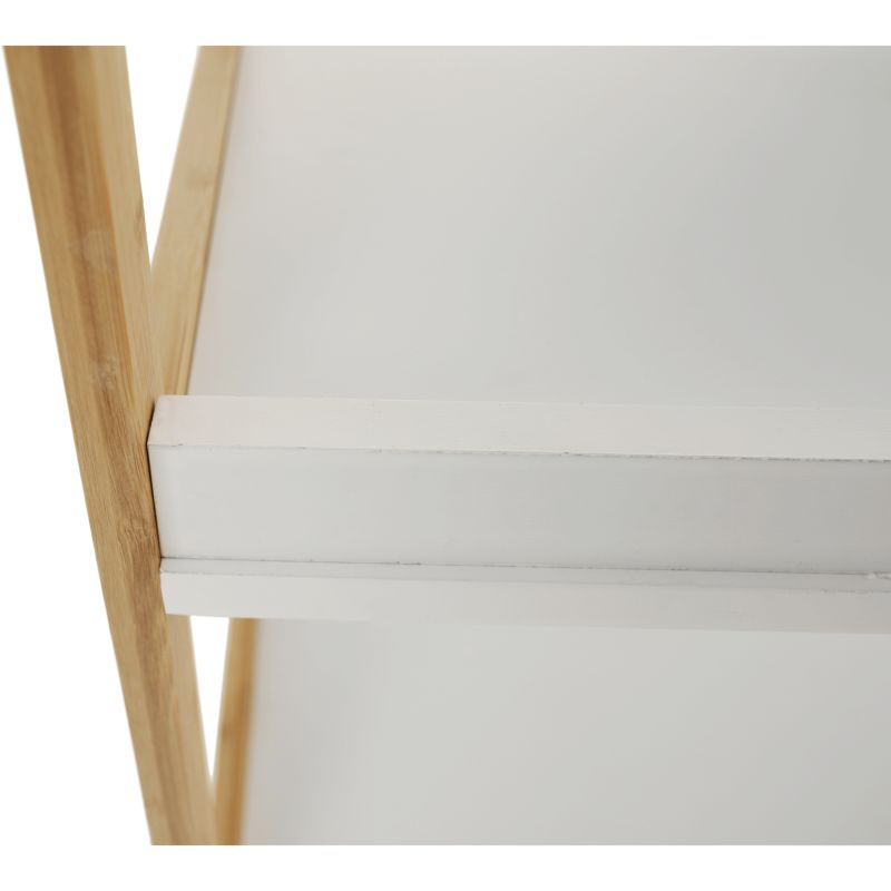 4-policový regál, biela-prírodná