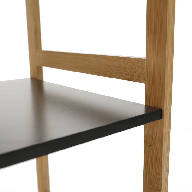 4-policový regál, prírodná-čierna