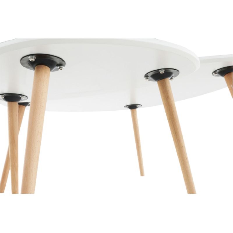 Set dvoch stolíkov v bielej farbe-nožičky buk