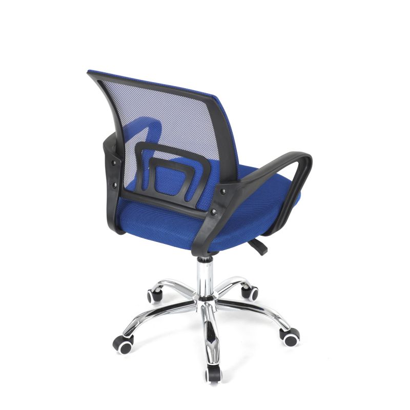 Kancelárska stolička, poťah modrá látka a sieťovina MESH