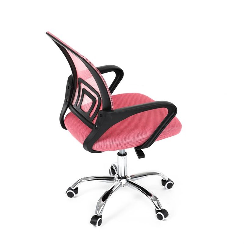 Kancelárska stolička, poťah ružová látka a sieťovina MESH