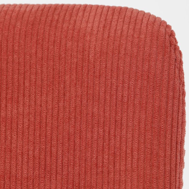 Elegantná stolička jedálenská, látka červená,  kov čierny mat