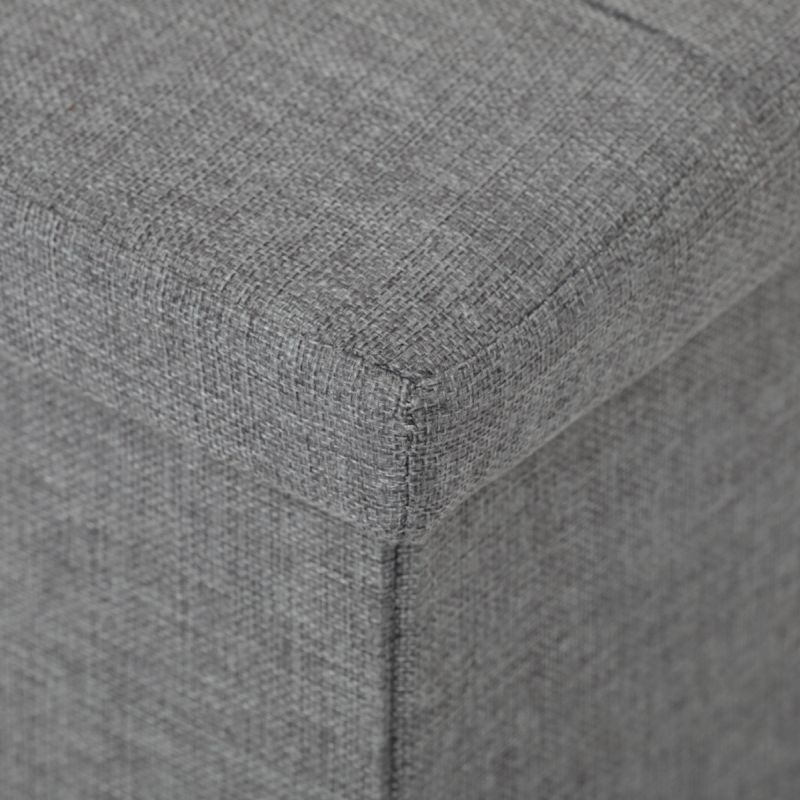 Taburetka s úložným priestorom, látka sivá