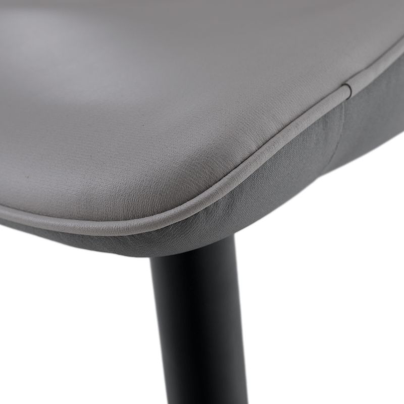 Jedálenská stolička s moderným tvarom, svetlosivá-tmavosivá-čierna