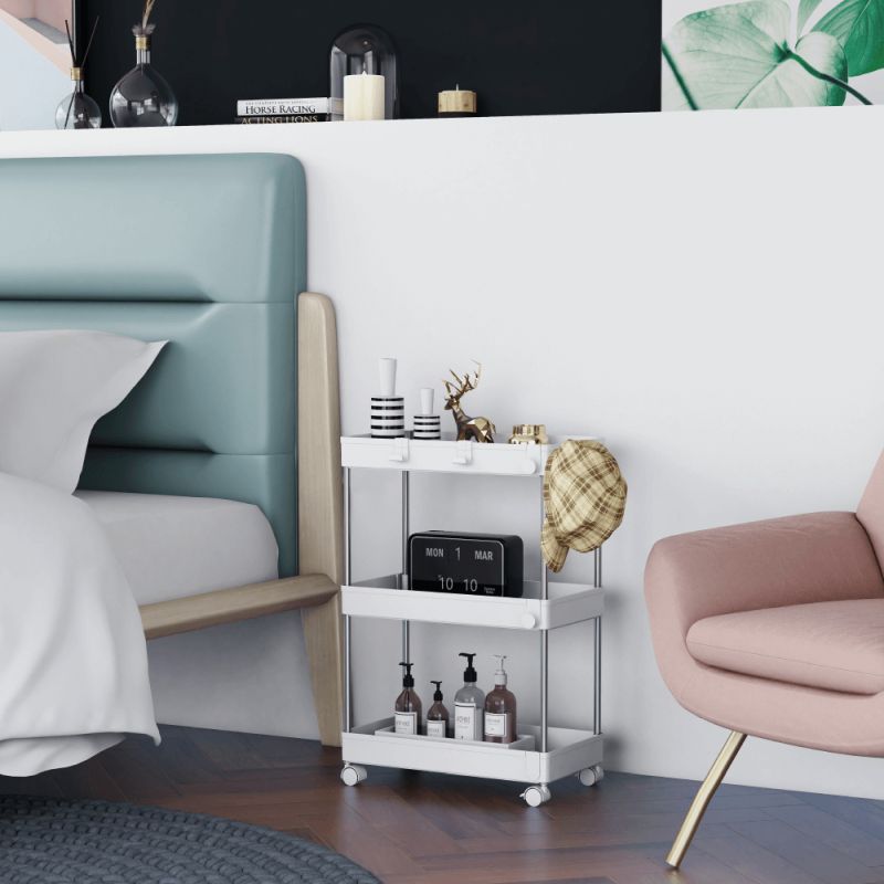 Multifunkčný pojazdný regál TYP 1, biely