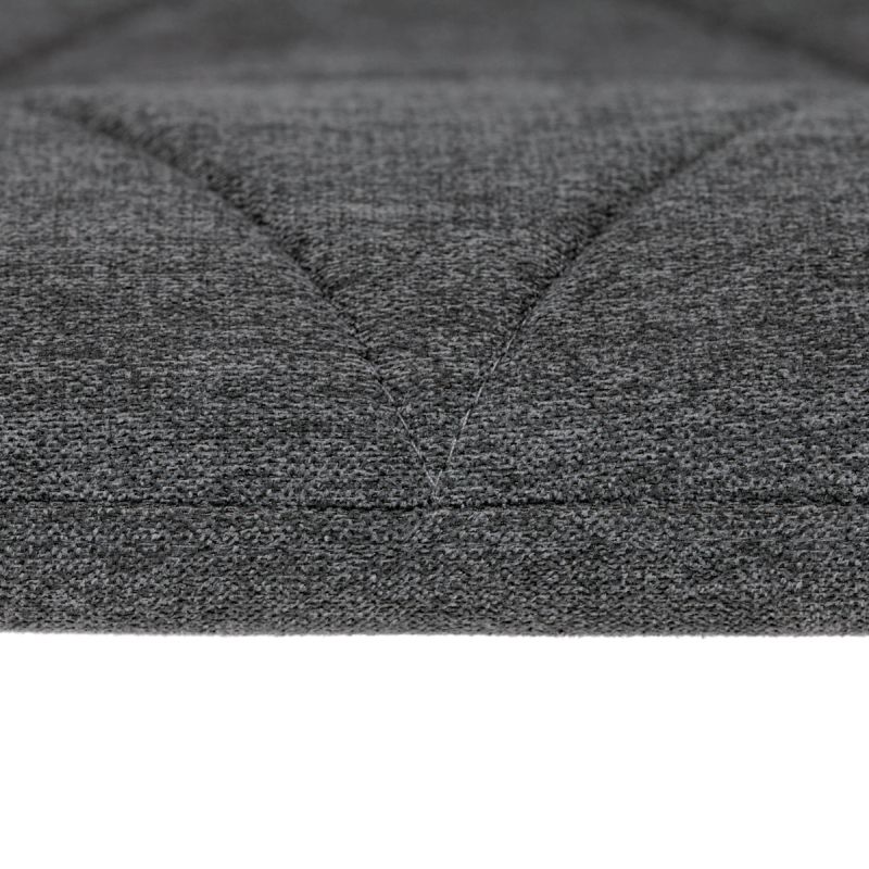 Jedálenská minimalistická stolička v industriálnom štýle, poťah sivá látka