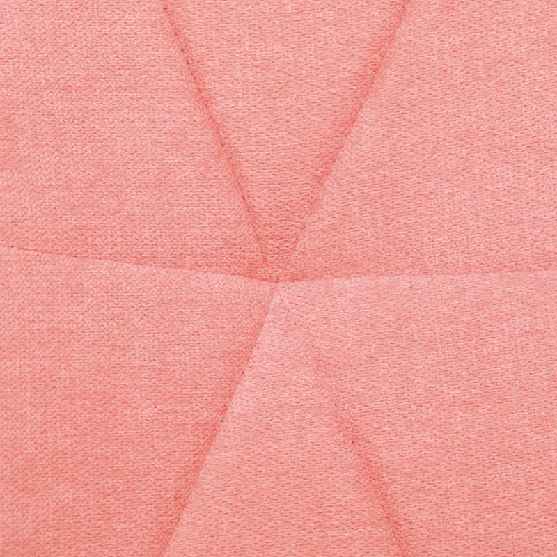 Jedálenská minimalistická stolička v industriálnom štýle, poťah ružová látka