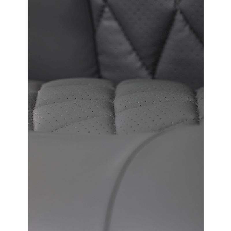 Pohodlná moderná kancelárska stolička, sivá ekokoža