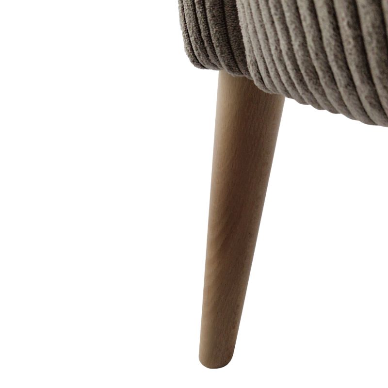 Dizajnové kreslo v prevedení sivobéžová Taupe-buk