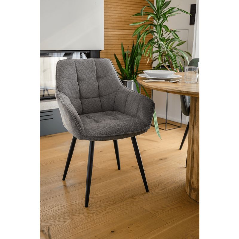 Dizajnové kreslo, sivá-čierna