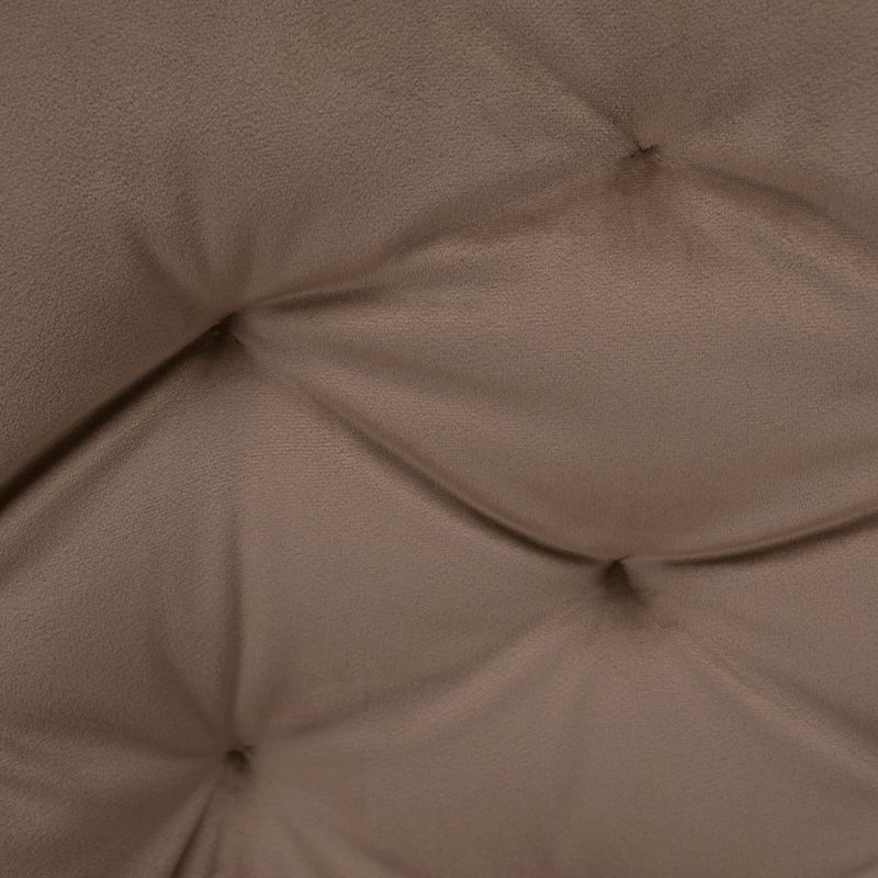 Dizajnové kreslo, svetlohnedá Velvet látka