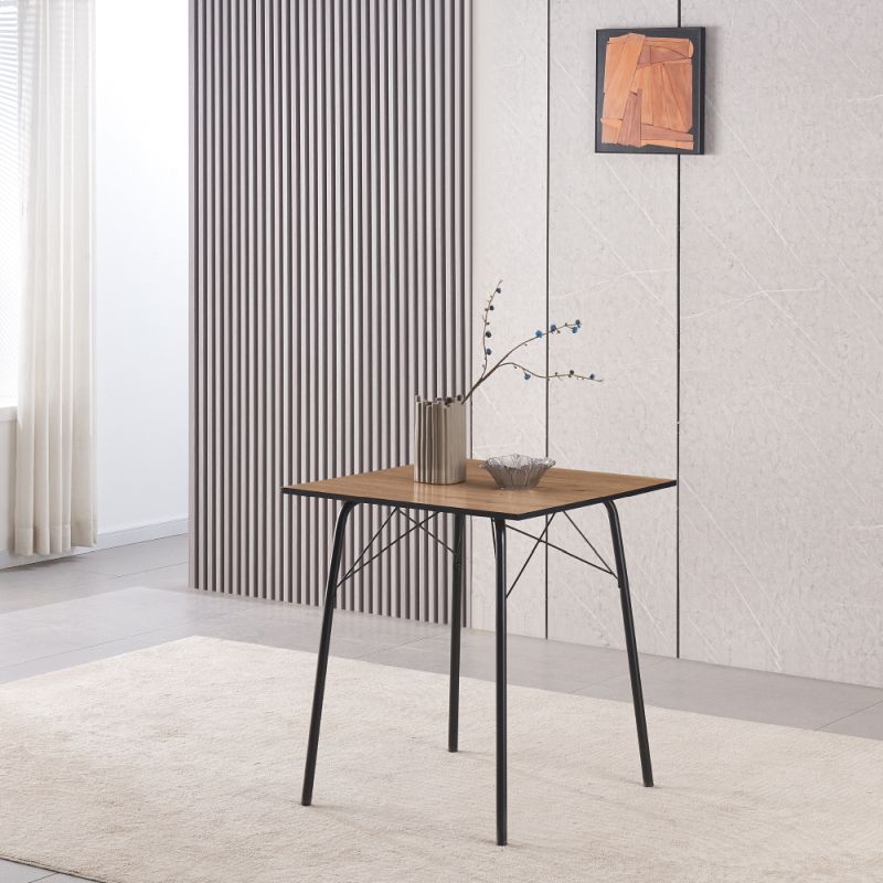 Jednoduchý a minimalistický jedálenský stôl, dub artisan-čierna, 70 cm