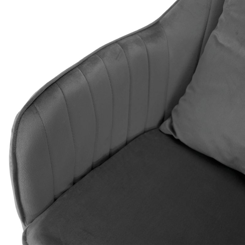 Štýlové a pohodlné kancelárske kreslo, sivá Velvet látka