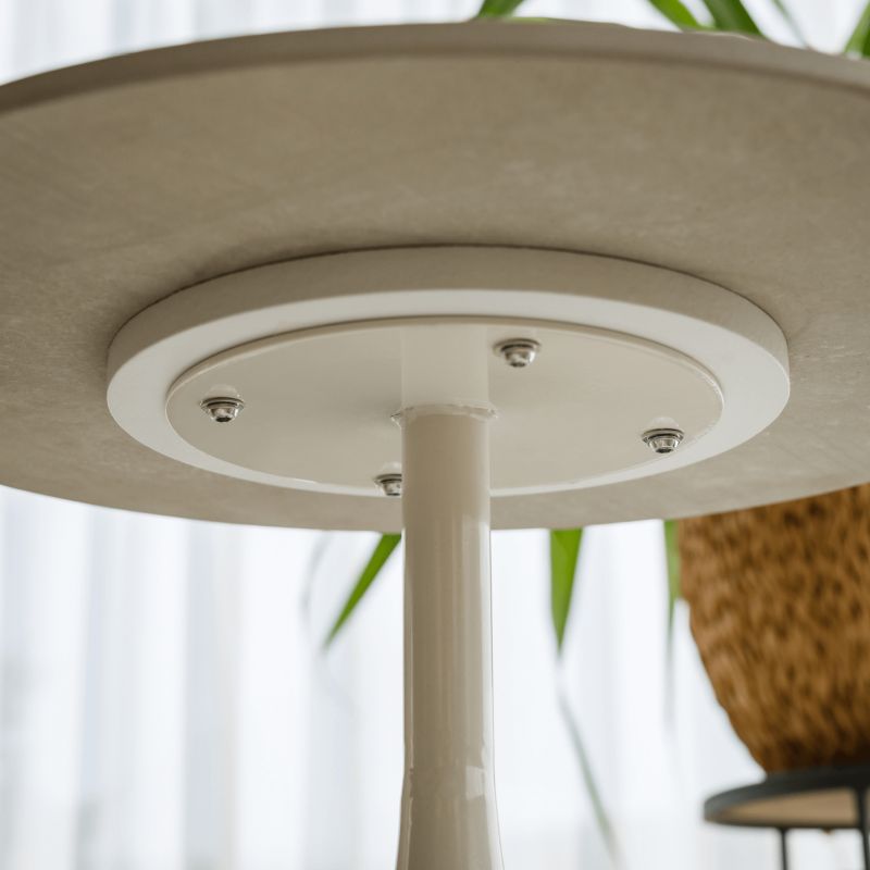 Štýlový konferenčný stolík, biely mramor-oceľ