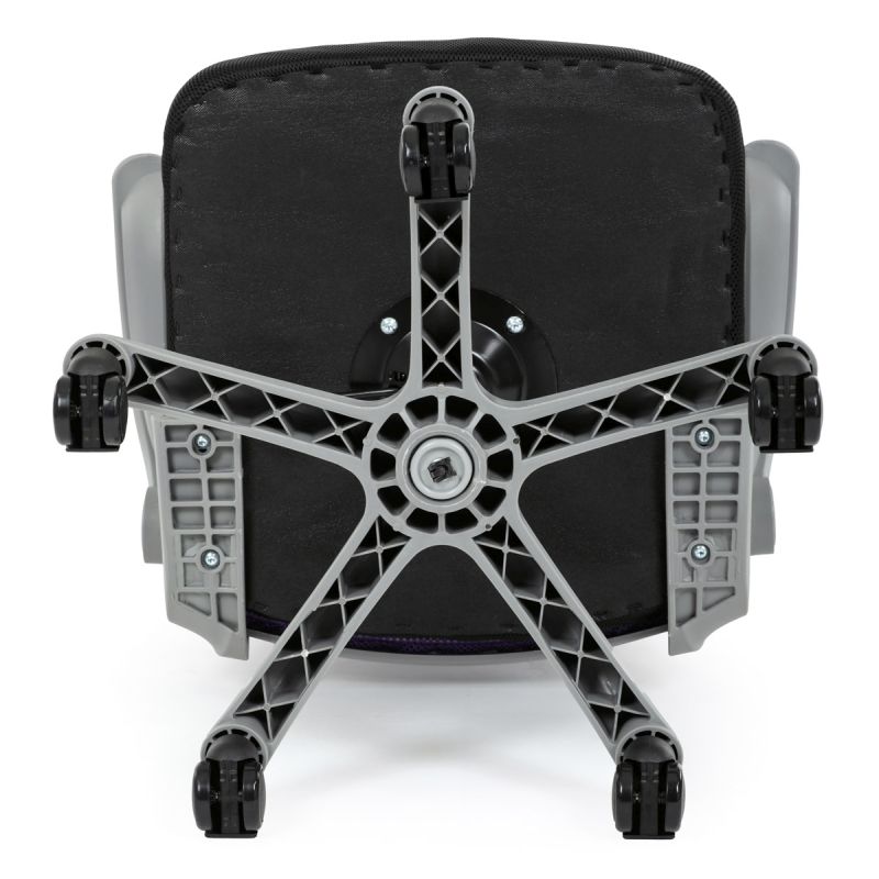 Kancelárska stolička, fialová sieťovina, šedý plast