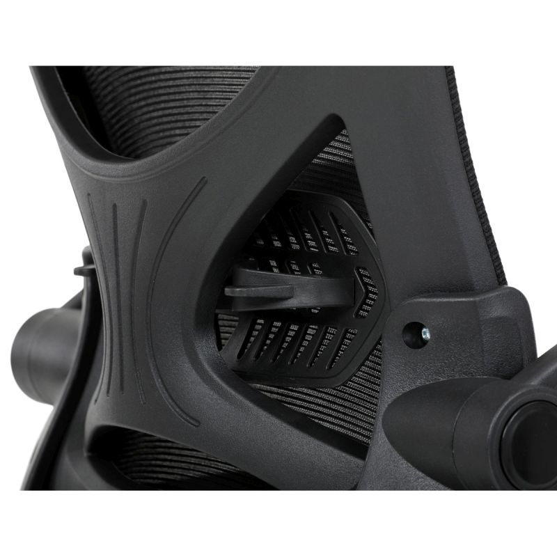 Kancelárska stolička, čierna sieťovina, čierny plast