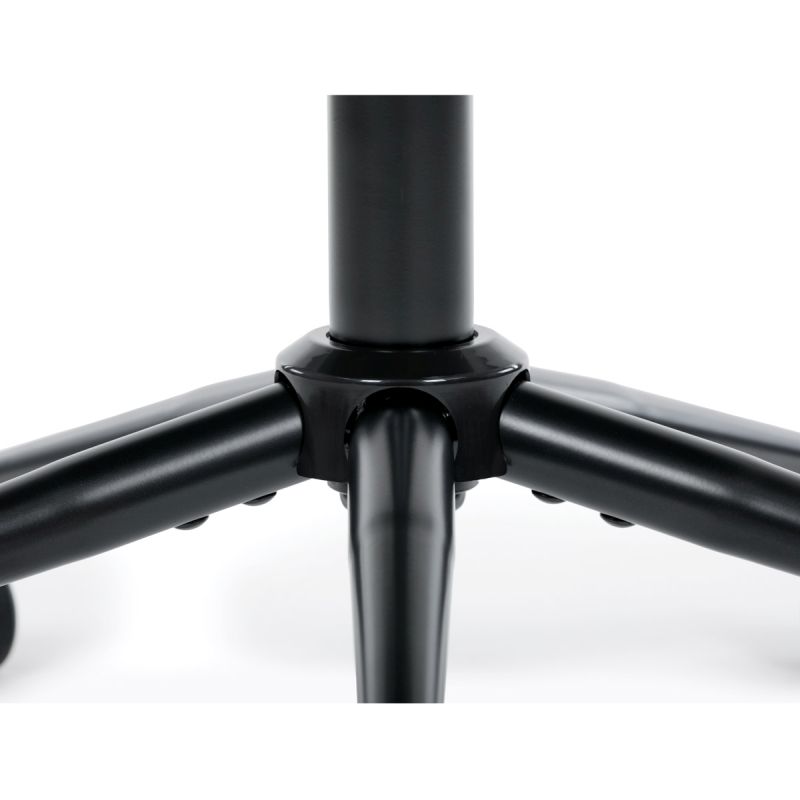 Stolička kancelárska, zelená látka v dekore brúsenej kože, čierny kovový kríž