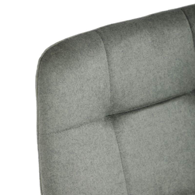 Barová stolička zelená látka, štvornohá kovová podnož