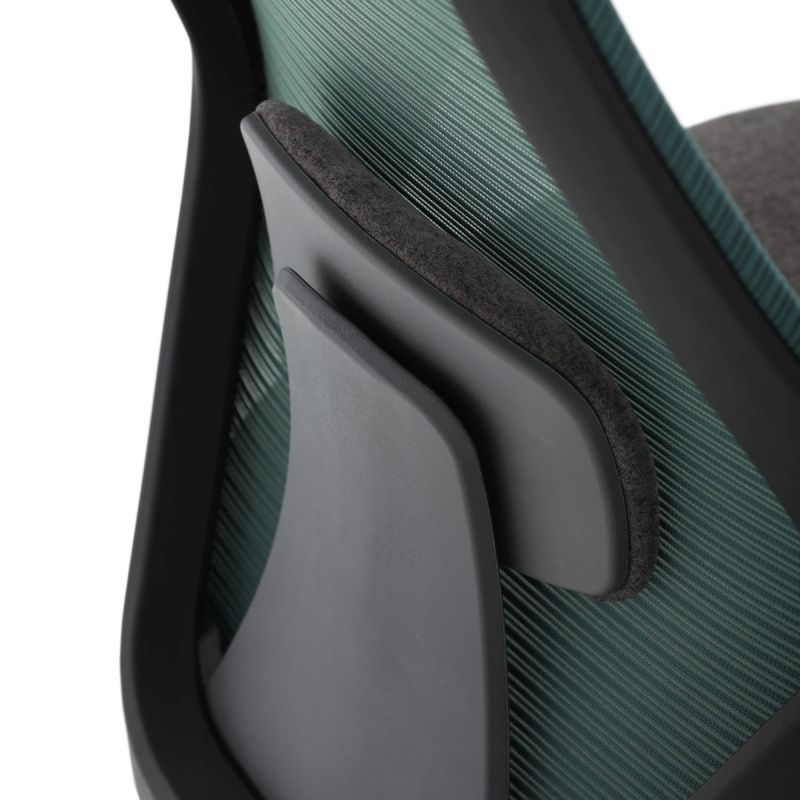 Moderná kancelárska stolička, látka zelená, hojdací mechanizmus