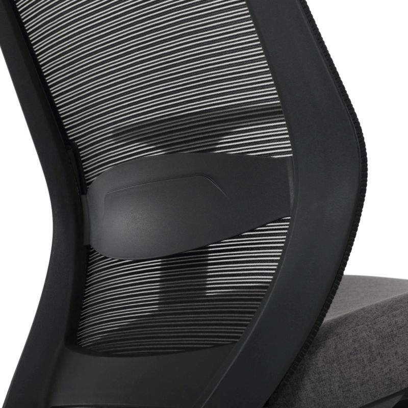 Moderné kancelárske kreslo, čierna MESH sieťovina, čierna látka