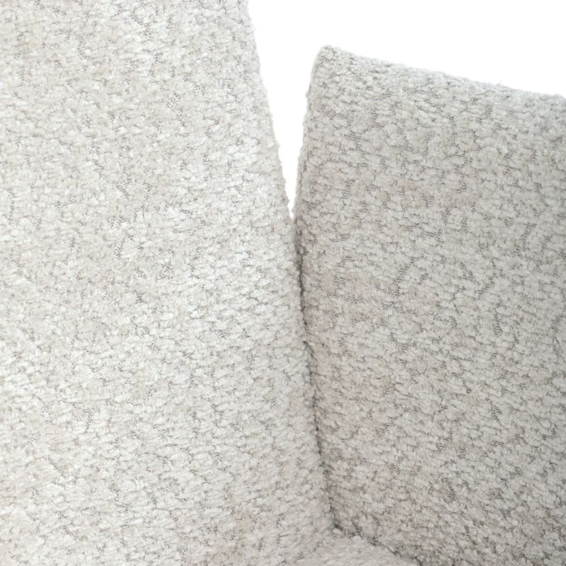 Stolička jedálenská, krémová látka, čierny kov, otočný mechanizmus 90 °, funkcia reset