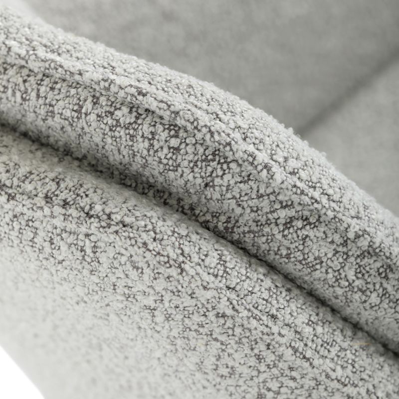 Jedálenská stolička čalúnená krémovou látkou, otočný mechanizmus