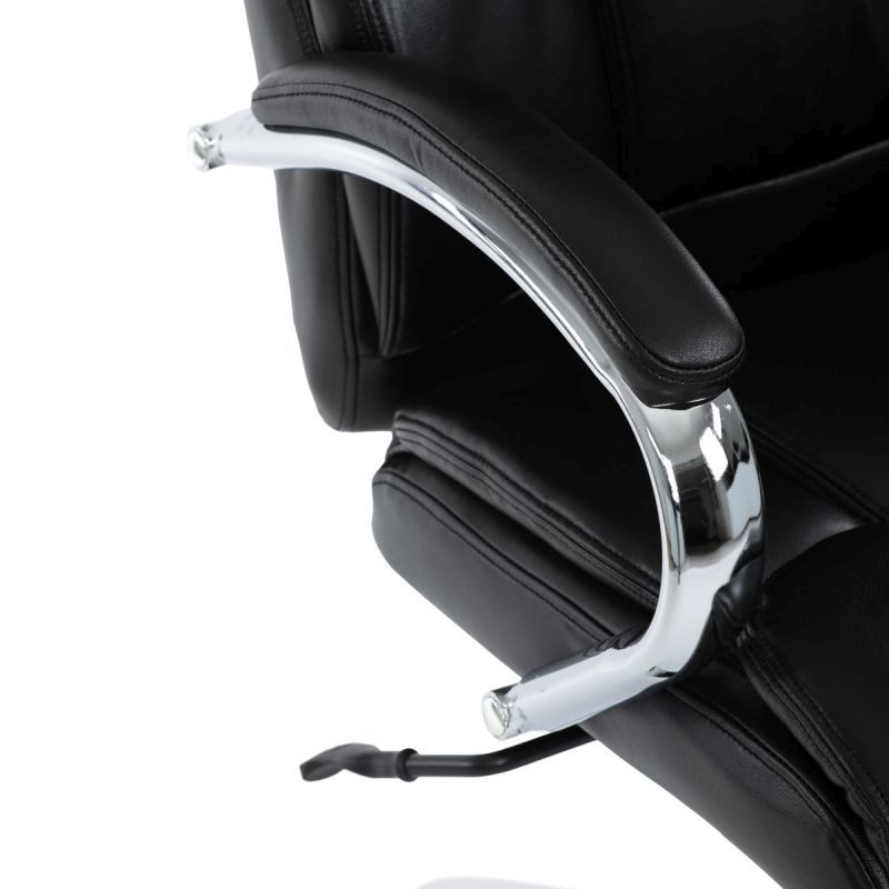 Elegantné kreslo kancelárske, čierna ekokoža