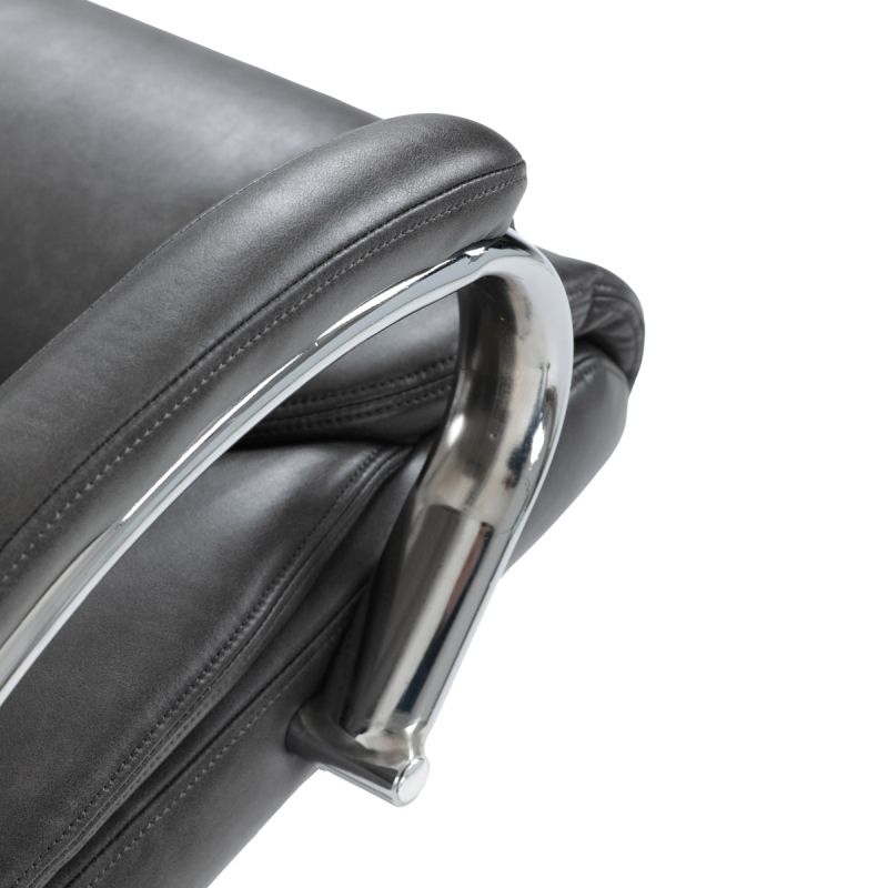 Elegantné kreslo kancelárske, sivá ekokoža