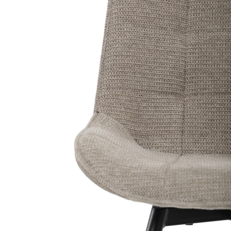 Stolička jedálenská, otočný mechanizmus 90, béžová látka 