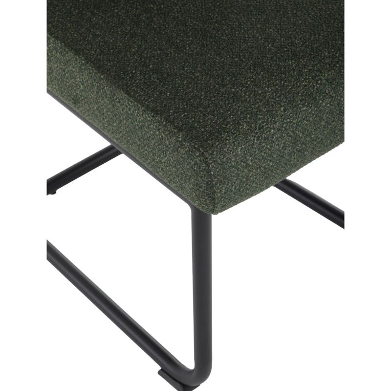 Stolička jedálenská, taštičkové pružiny, zelená látka