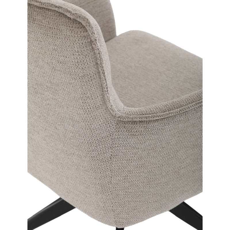 Stolička, taštičkové pružiny v sedadle, 180 ° otočný mechanizmus, lanýžová vodeodolná látka