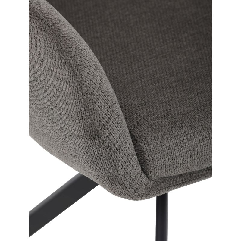 Stolička, 180° otočný mechanizmus, sivá vodeodolná látka