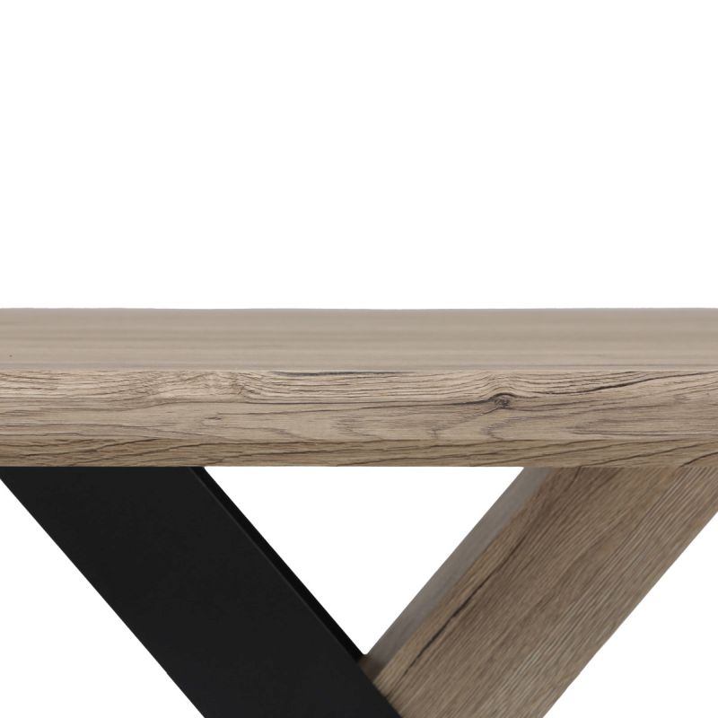 Konferenčný stôl v modernom dizajne 120x60cm, MDF doska, 3D dekor dub san remo