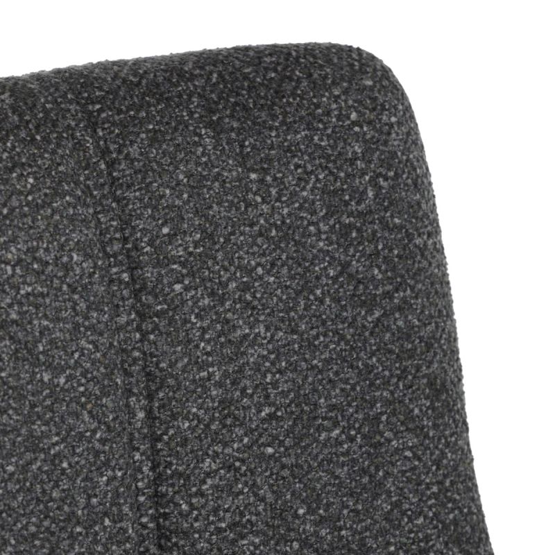 Elegantná tmavo sivá jedálenská stolička s podrúčkami