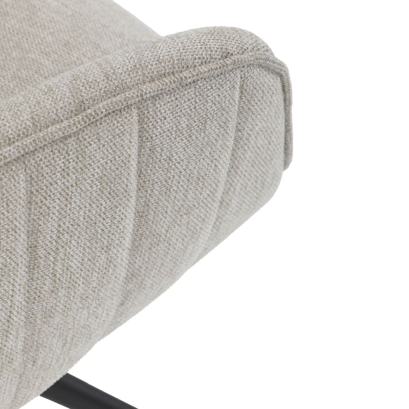 Jedálenská stolička s otočným mechanizmom, krémová látka