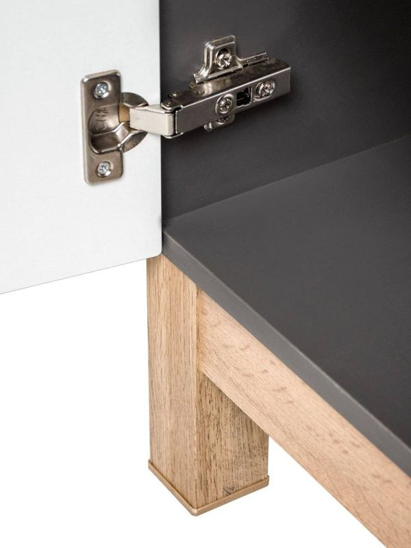 Kúpeľňová skrinka 800 sivá/sivý vysoký lesk