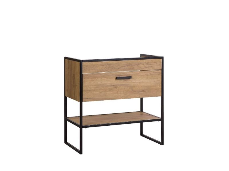 Kúpeľňová skrinka 821 dub craft zlatý/čierny mat