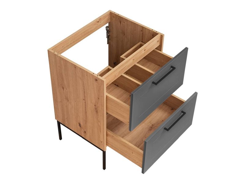 Skrinka do kúpeľne 820 graphite/artisan oak