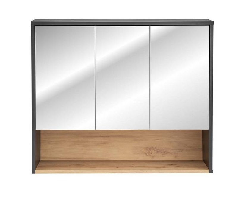 Skrinka do kúpeľne 841 sivá/dub artisan