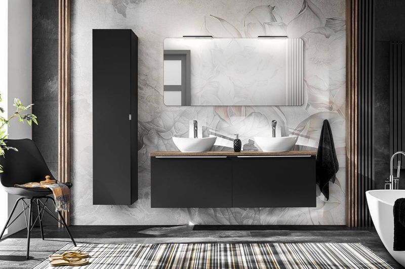 Skrinka do kúpeľne 84-60-A-2D, čierna