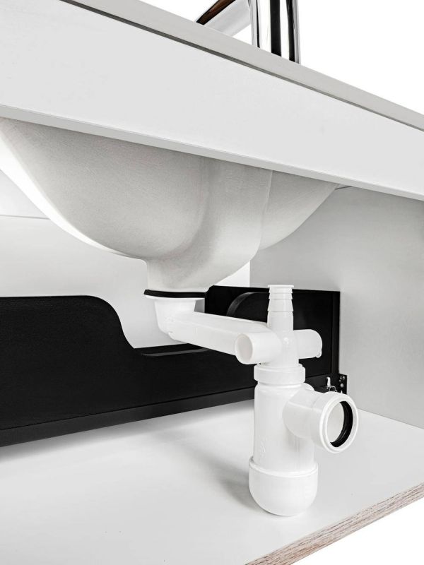 Umývadlový sifón PRELOC 400, čierna