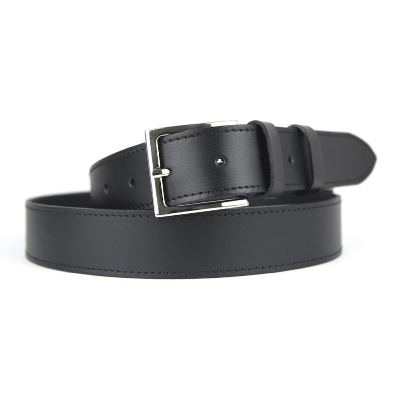 Kožený opasok, 4cm šírka, čierna farba