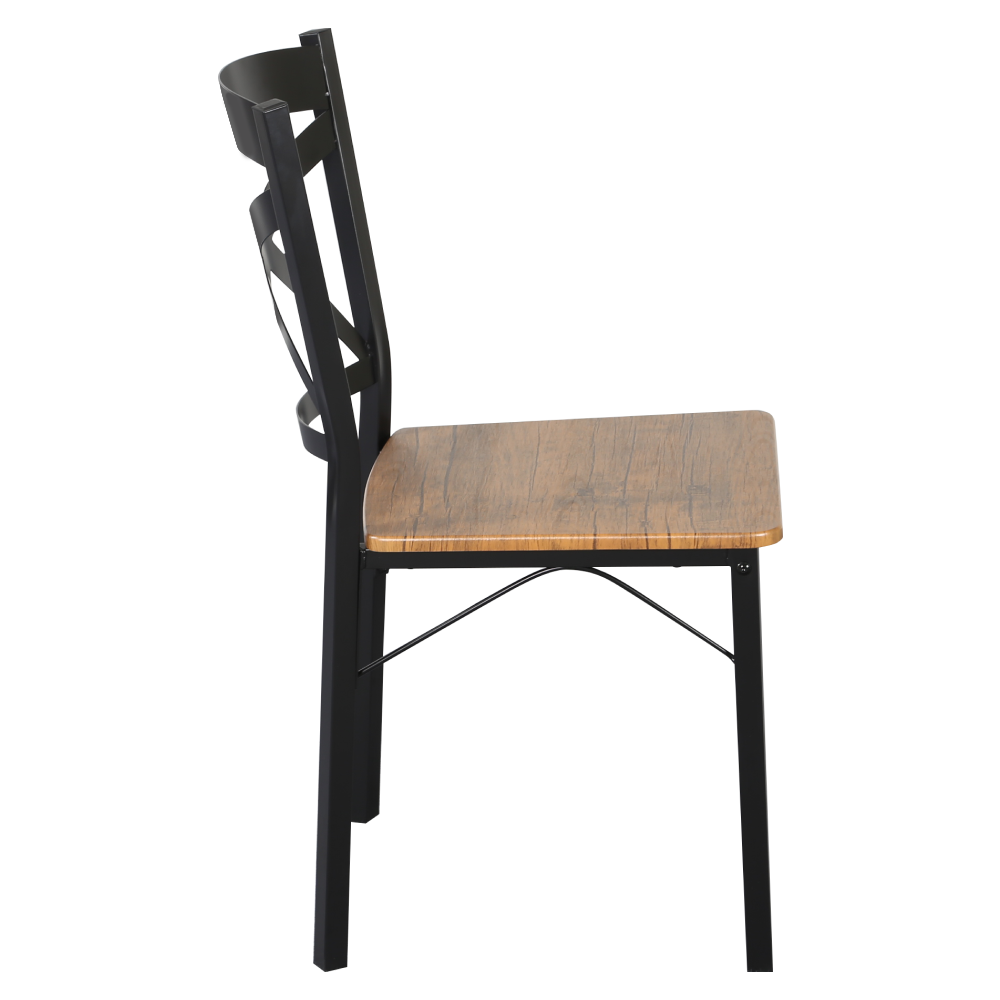 Jedálenský set 1+4, dub tmavý-čierna